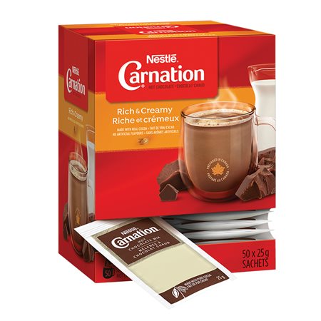 Carnation Signle-Serve Hot Chocolate Pack of 50 25g pack