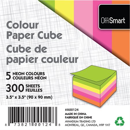Colour Paper Cube neon