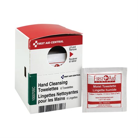 Hand Cleansing Towelettes box of 6