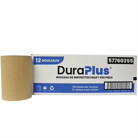 DuraPlus® Hardwound Paper Towel box of 12 rolls, 7.8 in x 350 ft