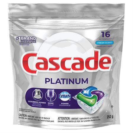 Platinum Dishwasher Detergent ActionPacs package of 16