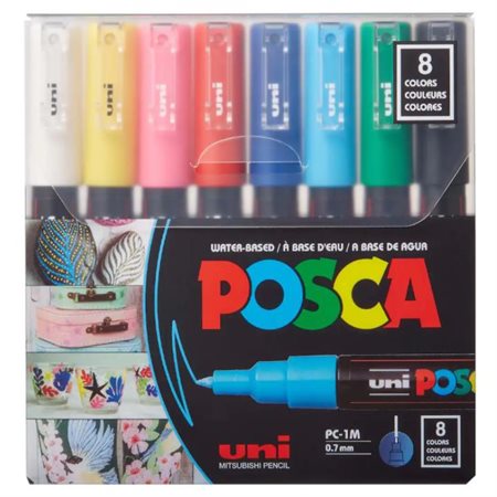 POSCA markers - 8 set - x-fine tip