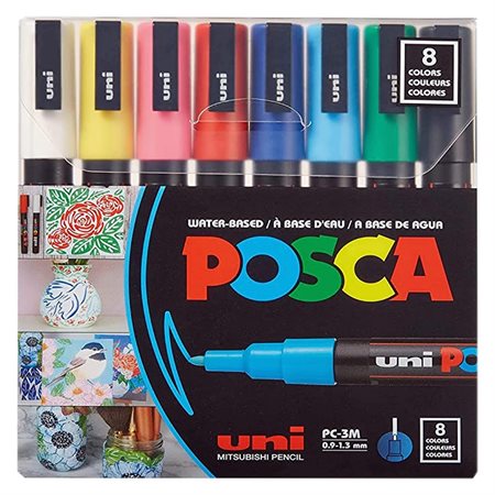 POSCA markers - 8 set - fine tip