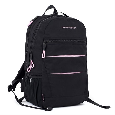 Black and pink LG backpack