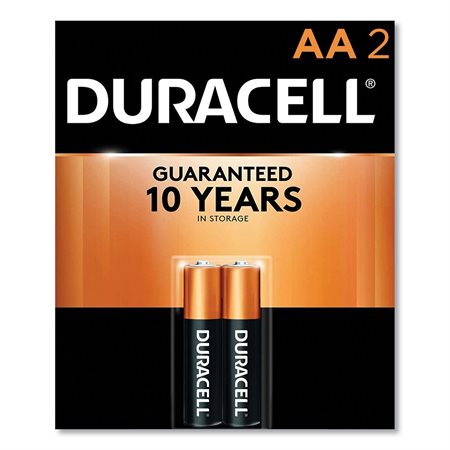2-PACK DURACELL COPPERTOP "AA" BATTERIES