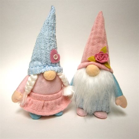 Personnage décoratif gnome - pastel