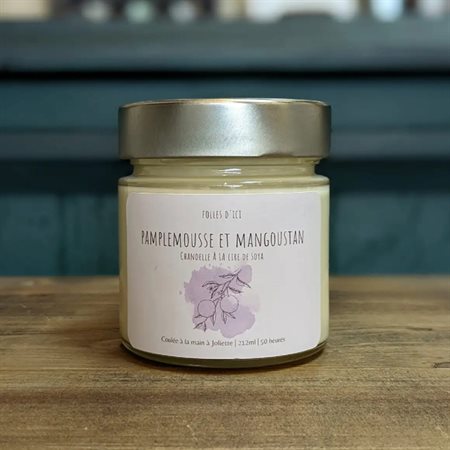 Chandelle parfumée "Pamplemousse et mangoustan"