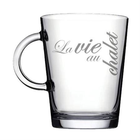 Glass mug "La vie au chalet"