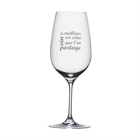 Wine glass "Le meilleur vin est celui que l'on partage"