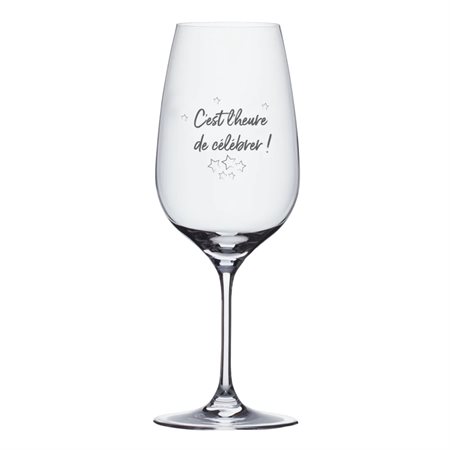 Wine glass "C'est l'heure de célébrer"
