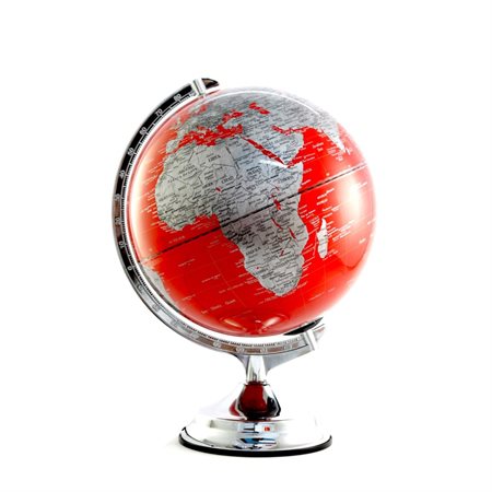 Red lighted globe