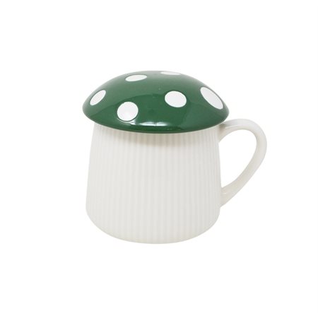 Green mushroom mug