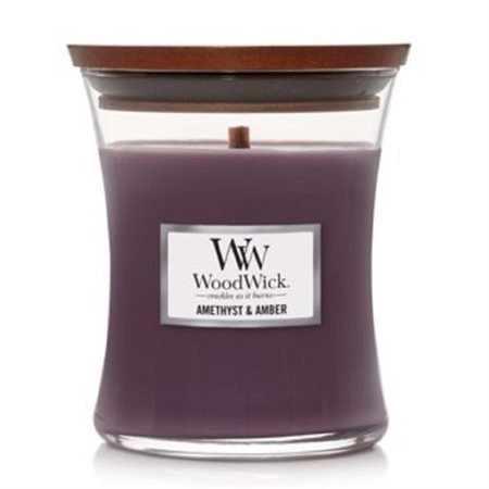 WoodWick medium scented candle "Amethyst & Amber"