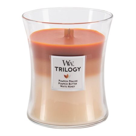 WoodWick medium Trilogy scented candle "Pumpkin Gourmand"