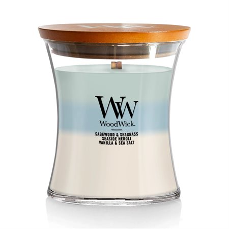 WoodWick medium Trilogy scented candle "Oceanic"