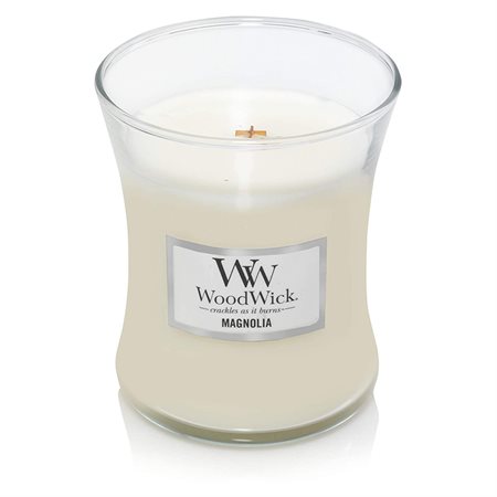 Chandelle WoodWick parfumée moyenne "Magnolia"