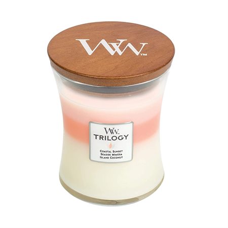 WoodWick medium Trilogy scented candle "Island Getaway"