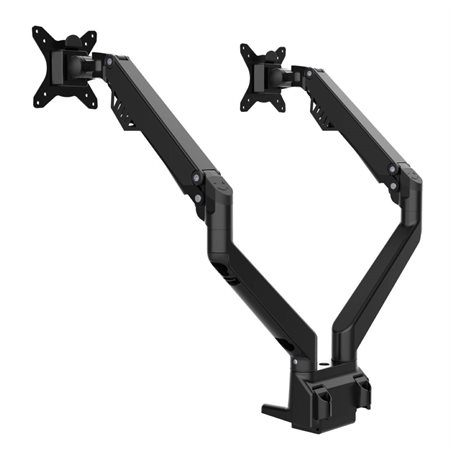 FINGERTOUCH DUAL MOUNT MONITOR ARM - BLK